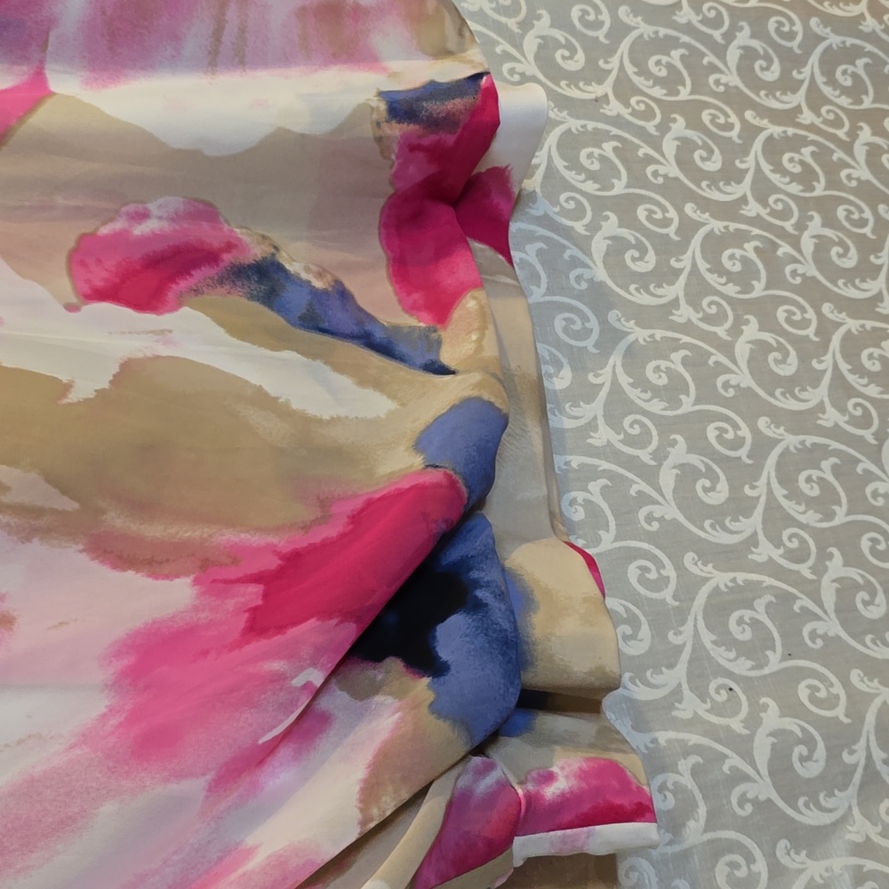 Alfani Pink and Blue Floral Blouse - Picture 4 of 6